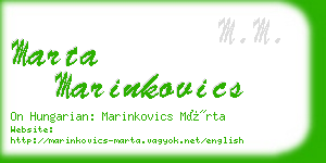 marta marinkovics business card